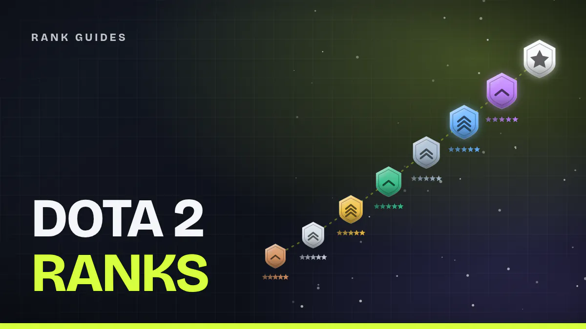 Cover image: seven colored rank crests, each with five small stars, rise diagonally to a white star crest for Immortal
