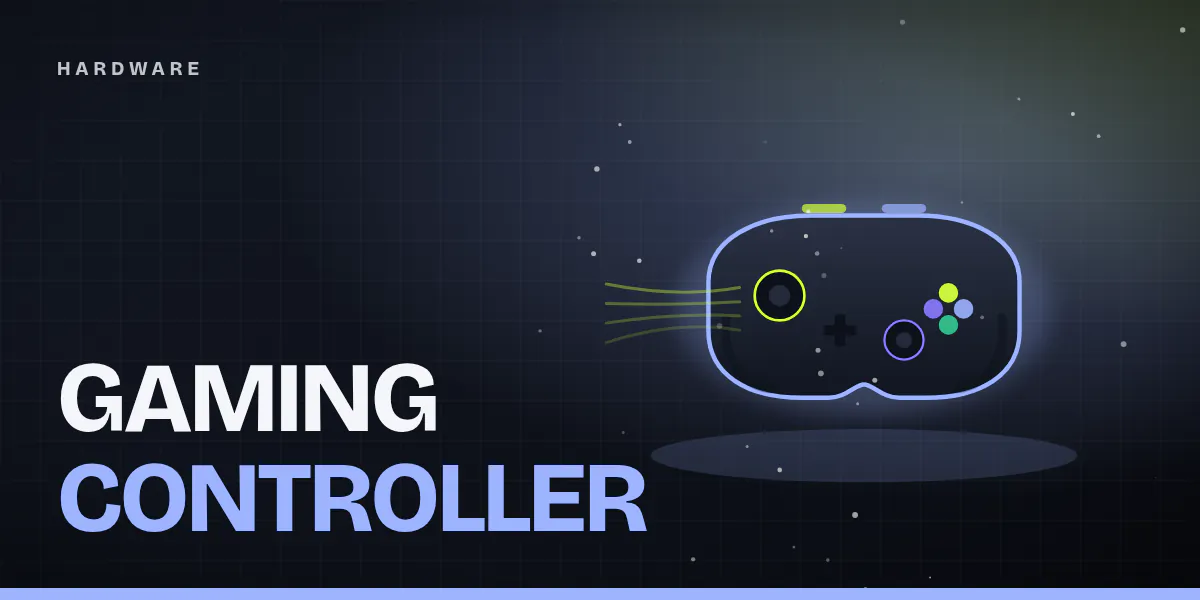 Cover image: a stylized gamepad with face buttons and a blue glowing outline on a dark background