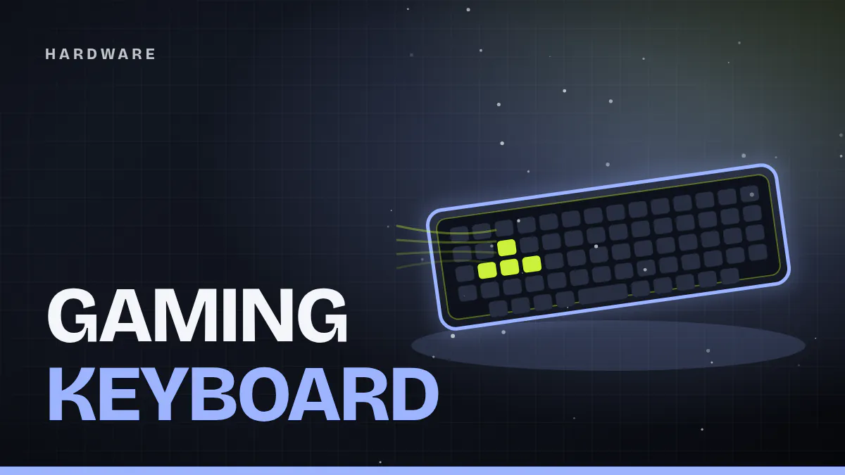 Cover image: a stylized tenkeyless gaming keyboard with accent-colored keys and a blue glowing outline on a dark background